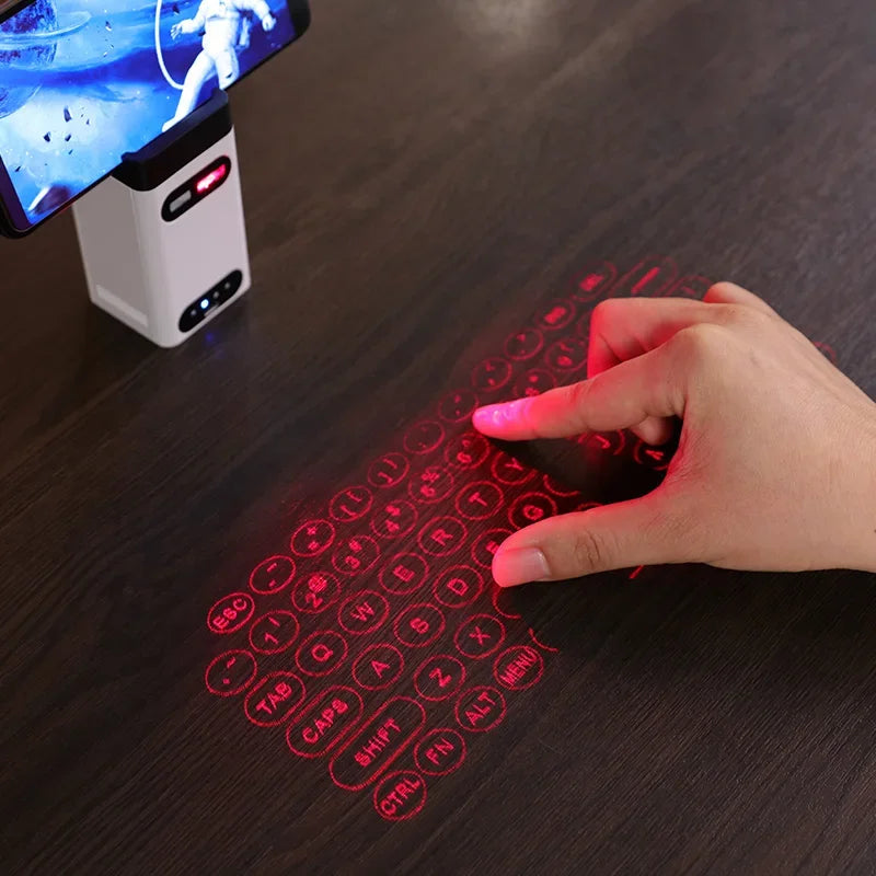 Virtual Laser Keyboard - Bluetooth Wireless Projection Keyboard with Mouse Function for Phones, Tablets & Computers