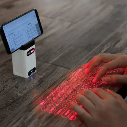 Virtual Laser Keyboard - Bluetooth Wireless Projection Keyboard with Mouse Function for Phones, Tablets & Computers